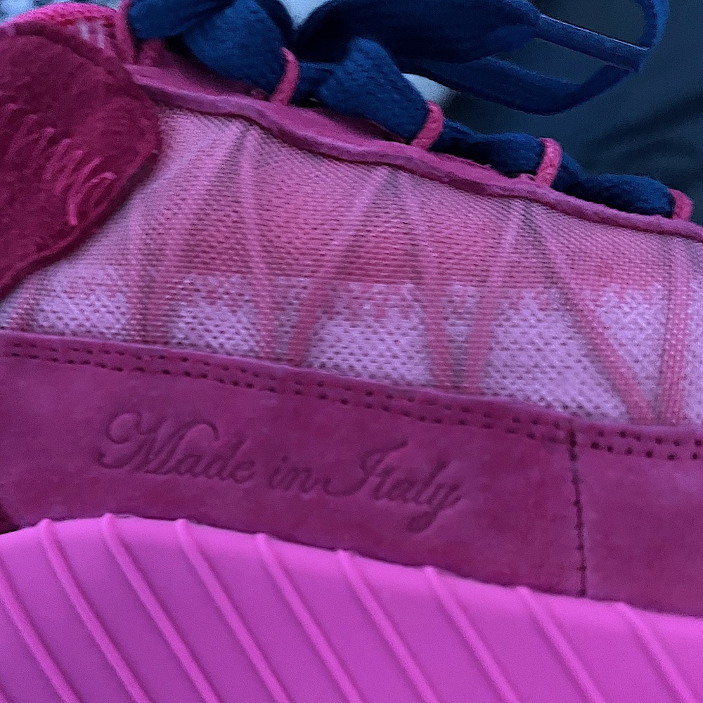 Pink off white designer shoe